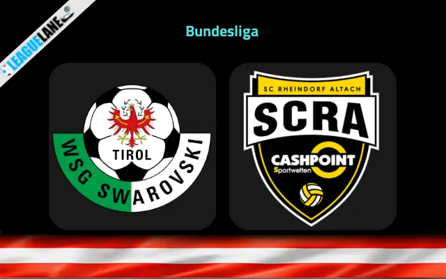 WSG Tirol vs Altach Prediction & Match Preview