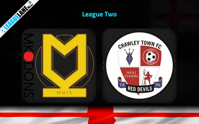 MK Dons vs Crawley Prediction & Betting Tips