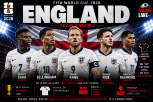 England World Cup 2026 Team Profile - Squad, Key Players and Predictions