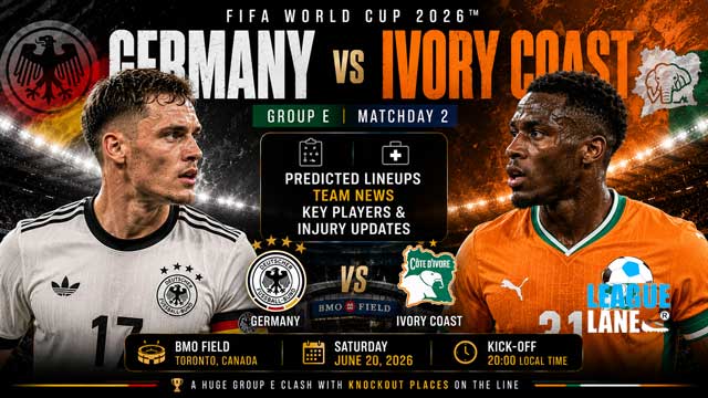 Germany vs Ivory Coast World Cup 2026 predicted lineups and team news