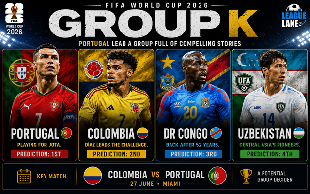 World Cup 2026 Group K Preview - Portugal, Colombia, DR Congo and Uzbekistan